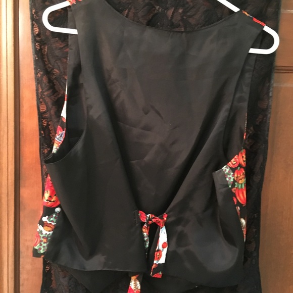 Pre-loved Vintage Halloween Grandma core vest, by Robyn-Lyn Sz L/XL. Cute!!!!! - Picture 5 of 9